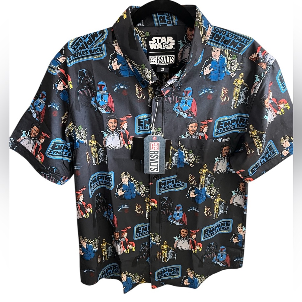 RSVLTS Star Wars Empire Strikes Back Short Sleeve KUNUFLEX Shirt Size Medium - Picture 1 of 8